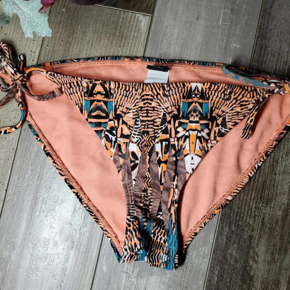 NWT Ninety Six Degrees Multi Color Animal Print Swim Bottoms Bikini Bottoms Sz M - Picture 3 of 11